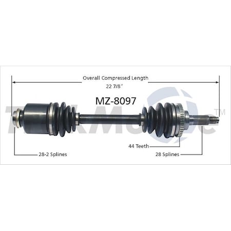 Surtrack Axle Cv Axle Shaft, Mz-8097 MZ-8097